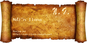 Nán Ilona névjegykártya