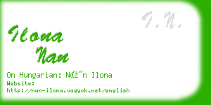 ilona nan business card